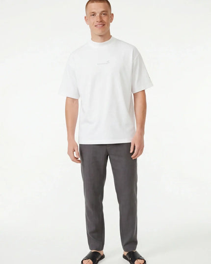 Front view of the Maison Grozavu Premium Marble Tee in tee — showing the sophisticated hardware.