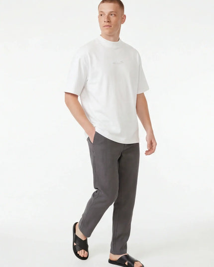 Front view of the Maison Grozavu Premium Marble Tee in tee — showing the premium fabric texture.