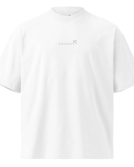 Front view of the Maison Grozavu Premium Marble Tee in tee — showing the sleek silhouette.