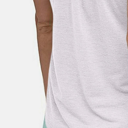 Slim Fit Cotton Scoop Neck Tank Top in white, showing back detail and relaxed fit.