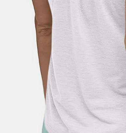 Slim Fit Cotton Scoop Neck Tank Top in white, showing back detail and relaxed fit.