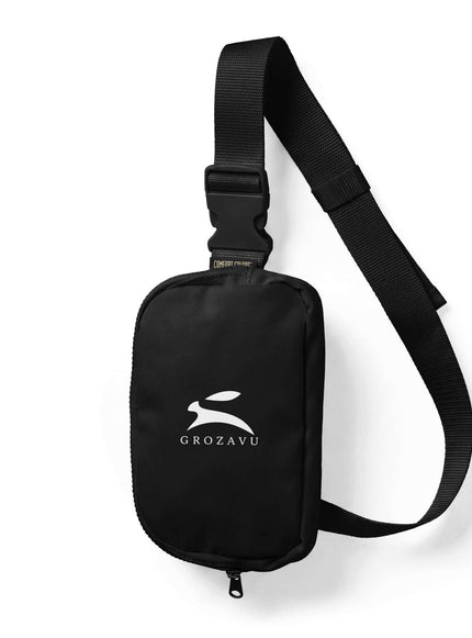 Grozavu sling bag in nylon taslan with adjustable crossbody strap