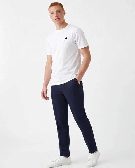 Front view of the Maison Grozavu Bespoke Carbon Top in top — showing the relaxed fit.