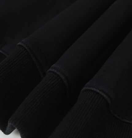 Splashing Ink Spliced Hooded Sweatshirt close-up view of sleeves and cuffs