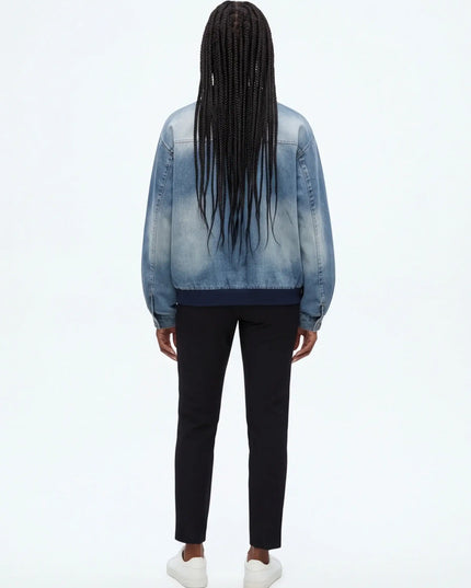 Detail shot of the Maison Grozavu Quartz Jacket Issue in jacket — showing the tailored hem.