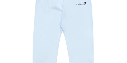 Front view of the Maison Grozavu Timeless Umber Trousers in pants — showing the tailored hem.