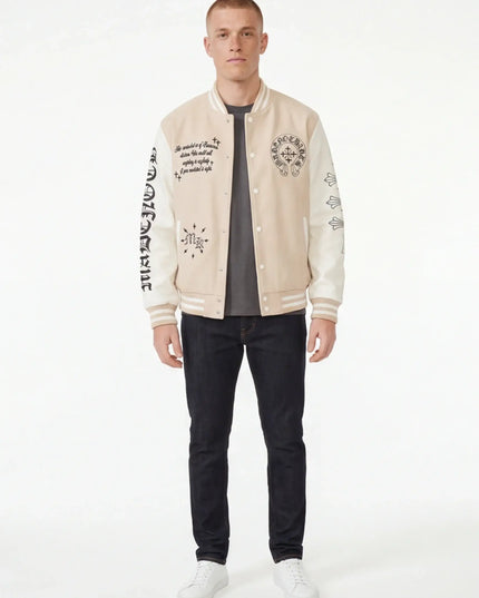 Front view of the Maison Grozavu Structured Clay Jacket in jacket — showing the relaxed fit.