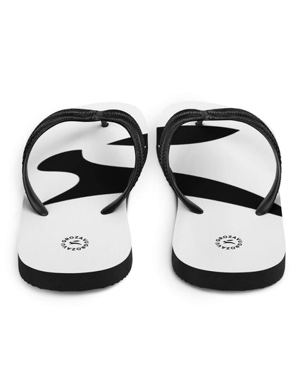 Maison Grozavu True Umber Sandals — rear view showing the back panel construction and White colourway hemline detail