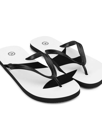 True Umber Sandals — right-side profile view showing the fitted silhouette and White colourway from the side