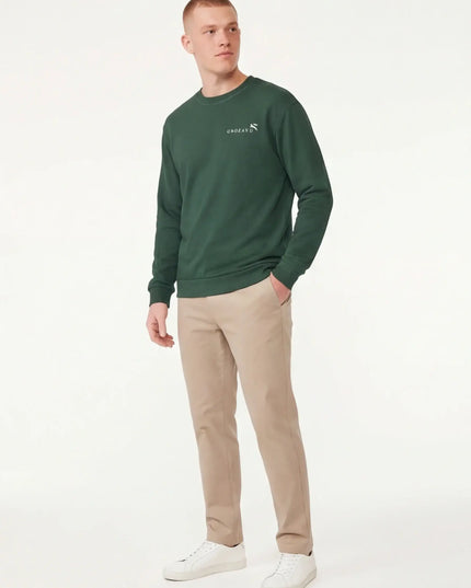 Front view of the Maison Grozavu Uncompromising Iron Sweater in collection — showing the effortless drape.