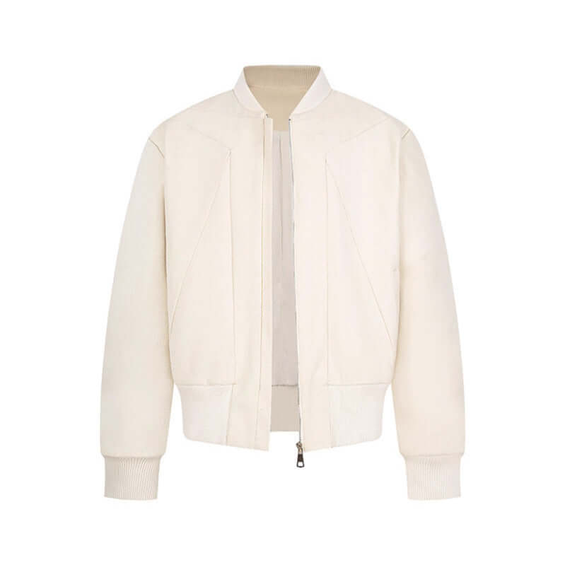 Front view of the Maison Grozavu Quartz Jacket Loom in jacket — showing the tailored hem.
