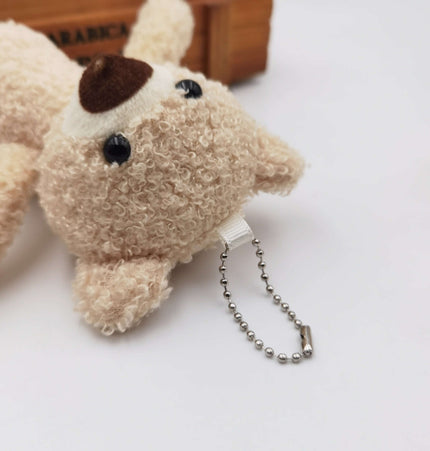 Teddy Bear Plush Keychain – 20cm featuring a cute teddy bear design and bead chain, ideal for bags and keys.