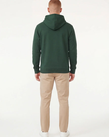 Rear view of the Maison Grozavu Quiet Alabaster Crewneck in crewneck — showing the structural collar.