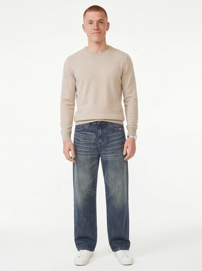 Picior din denim alb spălat must-have