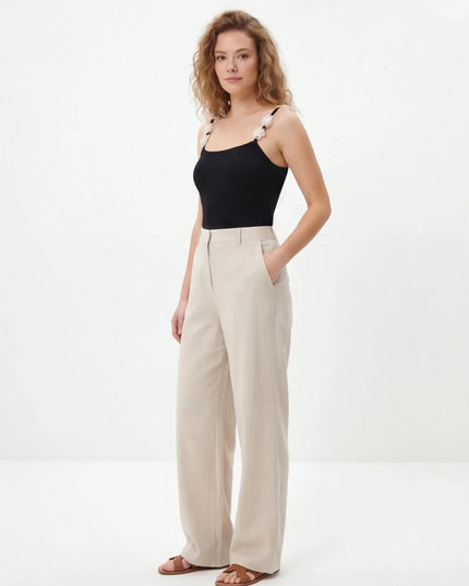 Maison Grozavu Seamless Quartz Tank in signature tone — front view showing the subtle drape of the fabric