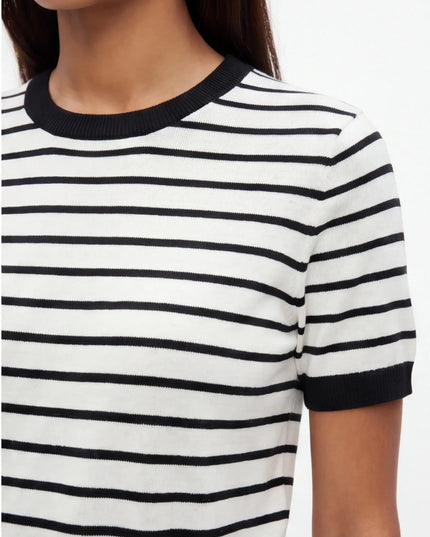 Maison Grozavu Ivory Tee Weave in signature tone — front view showing the structured collar construction