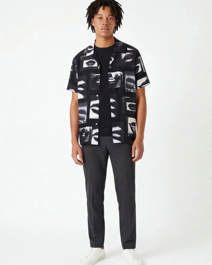 Maison Grozavu Crafted Ecru Shirt in signature tone — front view showing the subtle drape of the fabric
