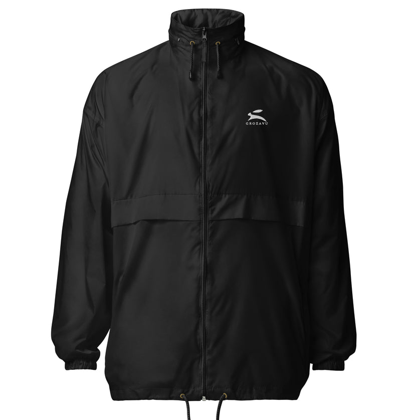 Grozavu windbreaker jacket in 202 g/m2 polyamide shell with drawstring hood