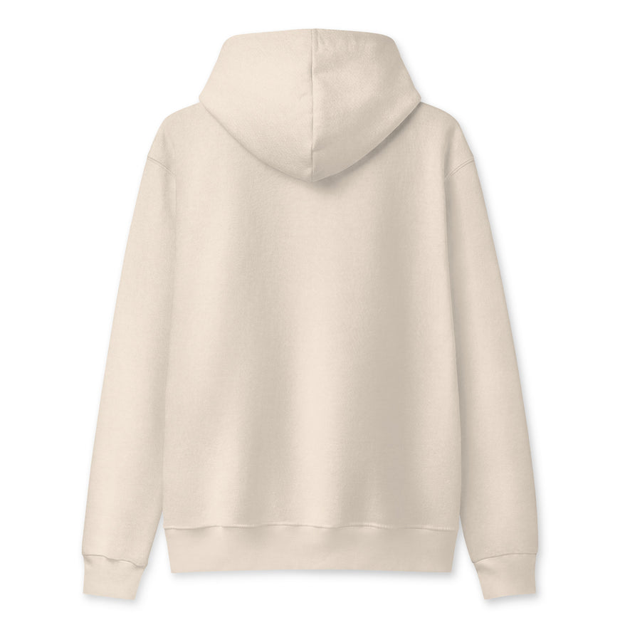Grozavu Orbit Hare Zip Hoodie in dust, back view
