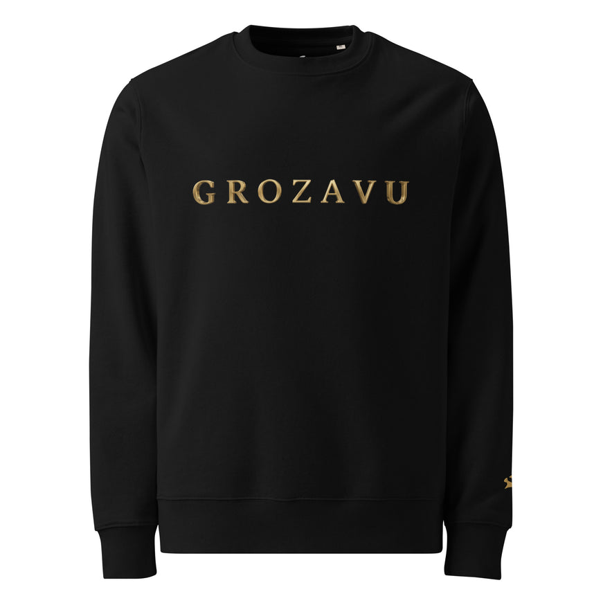 Grozavu organic cotton sweatshirt in 350 g/m2 with brushed fleece interior