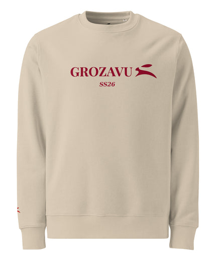 Grozavu brushed fleece sweatshirt in 350 g/m2 organic cotton, relaxed fit
