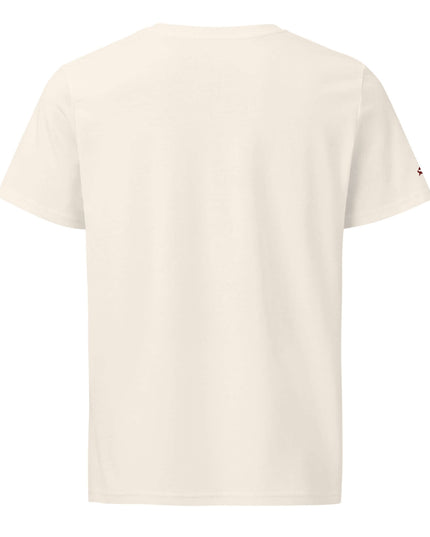 Maison Grozavu Tailored Monochrome Tee Vintage White — back view showing self-fabric neck tape and smooth organic cotton back panel