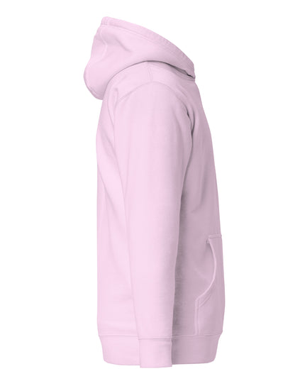 Grozavu Women's Pullover Hoodie in lavender with the hare on the chest, right side view