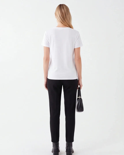 Maison Grozavu Heavyweight Carbon Tee — rear view showing the back panel construction and neutral colourway hemline detail