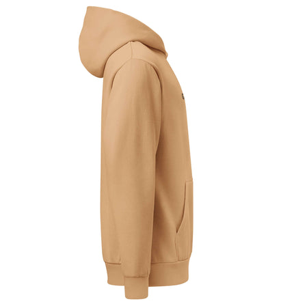 Urban Garment Dyed Hoodie – Loose Fit in a relaxed side view showcasing its premium fleece material.