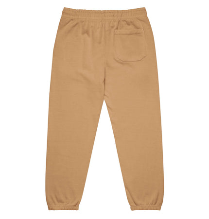Urban Heavyweight Fleece Sweatpants in a tan color with a relaxed fit and back pocket detail.