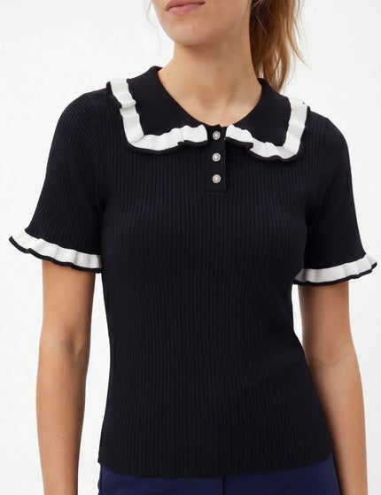 Minimalist Polo Shirt by Grozavu - On-Model View (Pos 9)