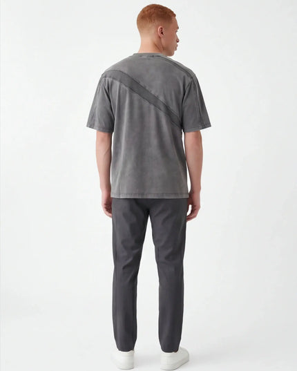 Front view of the Maison Grozavu Ivory Tee Structure in shirt — showing the premium fabric texture.