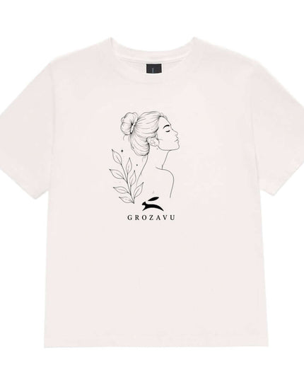 Maison Grozavu Bespoke Concrete Tee in Vintage White — front view of the second colourway showing clean vintage-washed cotton drape