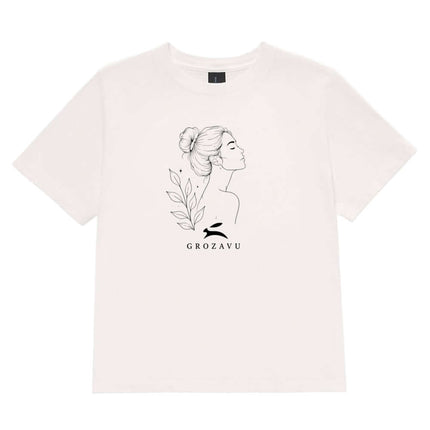 Maison Grozavu Bespoke Concrete Tee in Vintage White — front view of the second colourway showing clean vintage-washed cotton drape