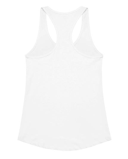 Maison Grozavu Lightweight Bone Tank White — rear view showing the distinctive racerback cutout and back panel fit