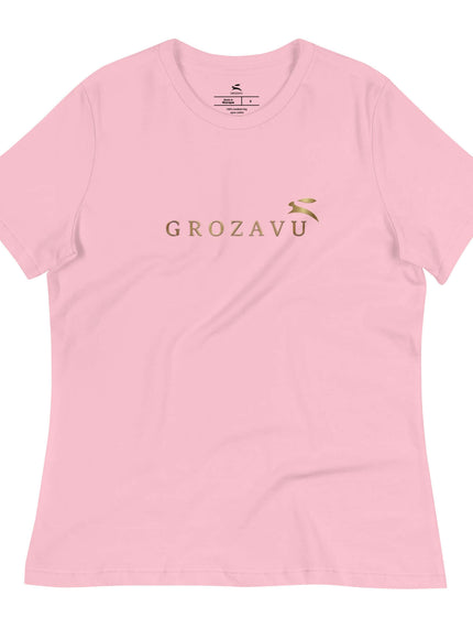 Black relaxed t-shirt with Grozavu logo
