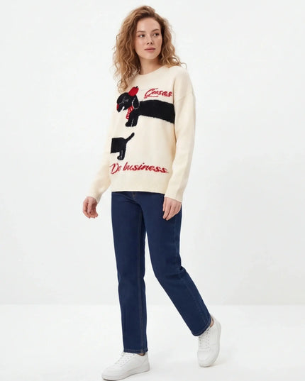 Maison Grozavu Timeless Graphite Sweatshirt in signature tone — front view showing the seamless shoulder transition