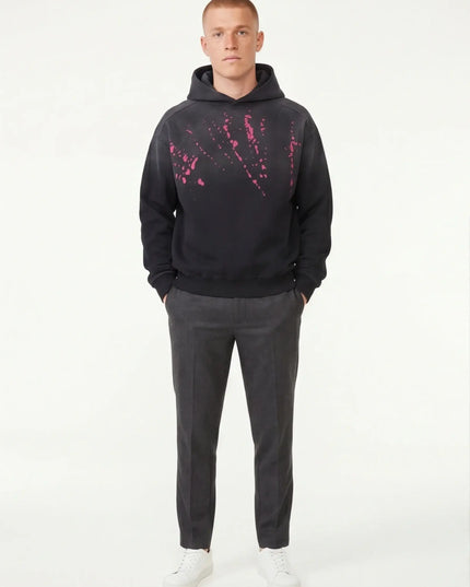 Maison Grozavu Modern Alabaster Hoodie in signature tone — front view showing the reinforced stitching on the hem