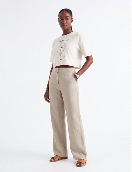 Women’s garment dye cropped tee