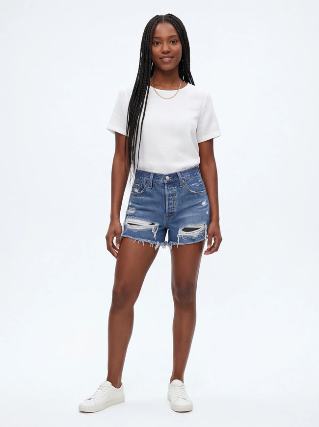 Jean déchiré effiloché incontournable