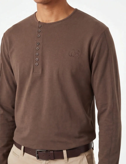 Camisa de Manga Larga Icónica Cepillada